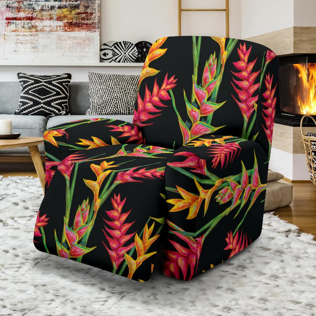 Heliconia Pattern Print Design HL01 Recliner Slipcover-JORJUNE.COM