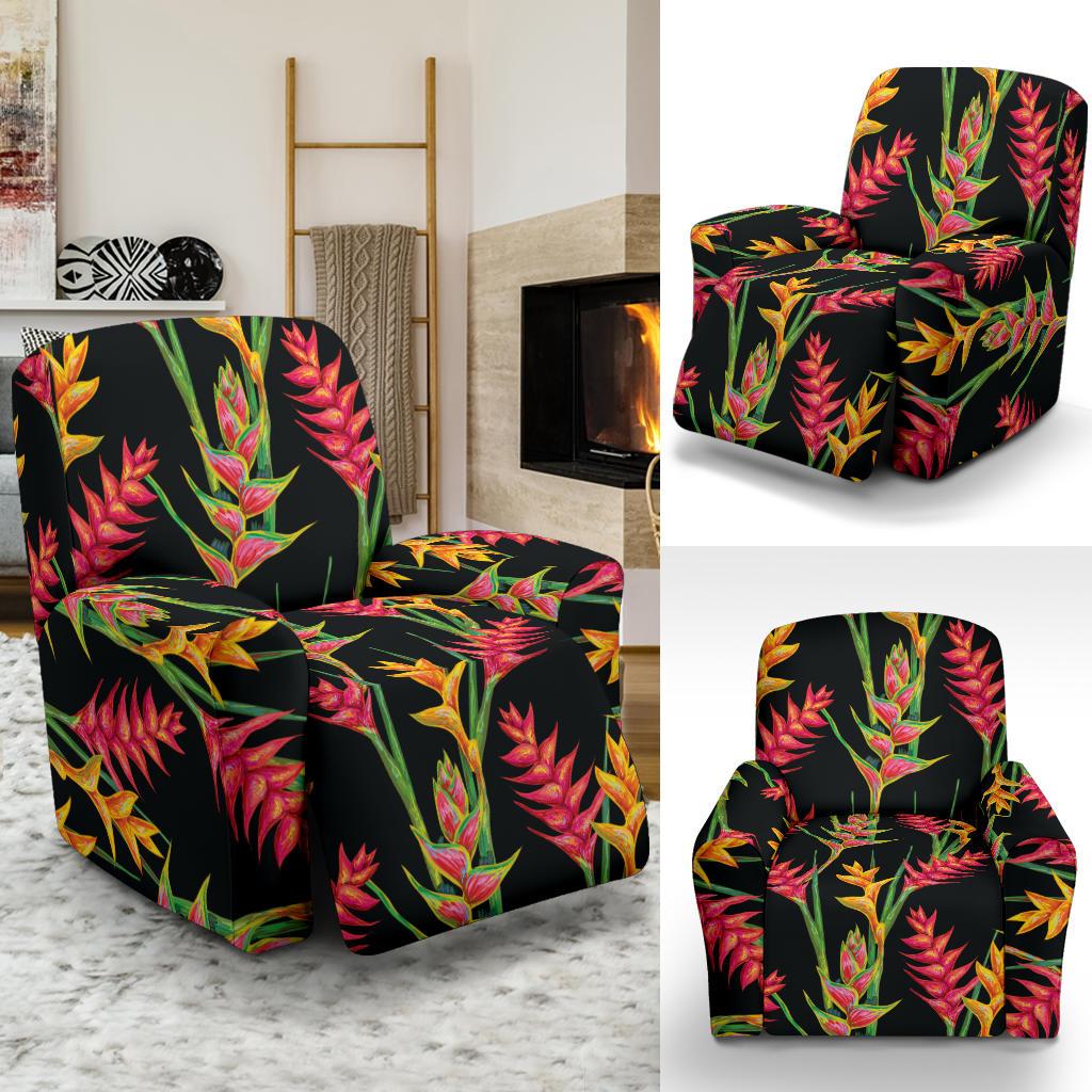 Heliconia Pattern Print Design HL01 Recliner Slipcover-JORJUNE.COM