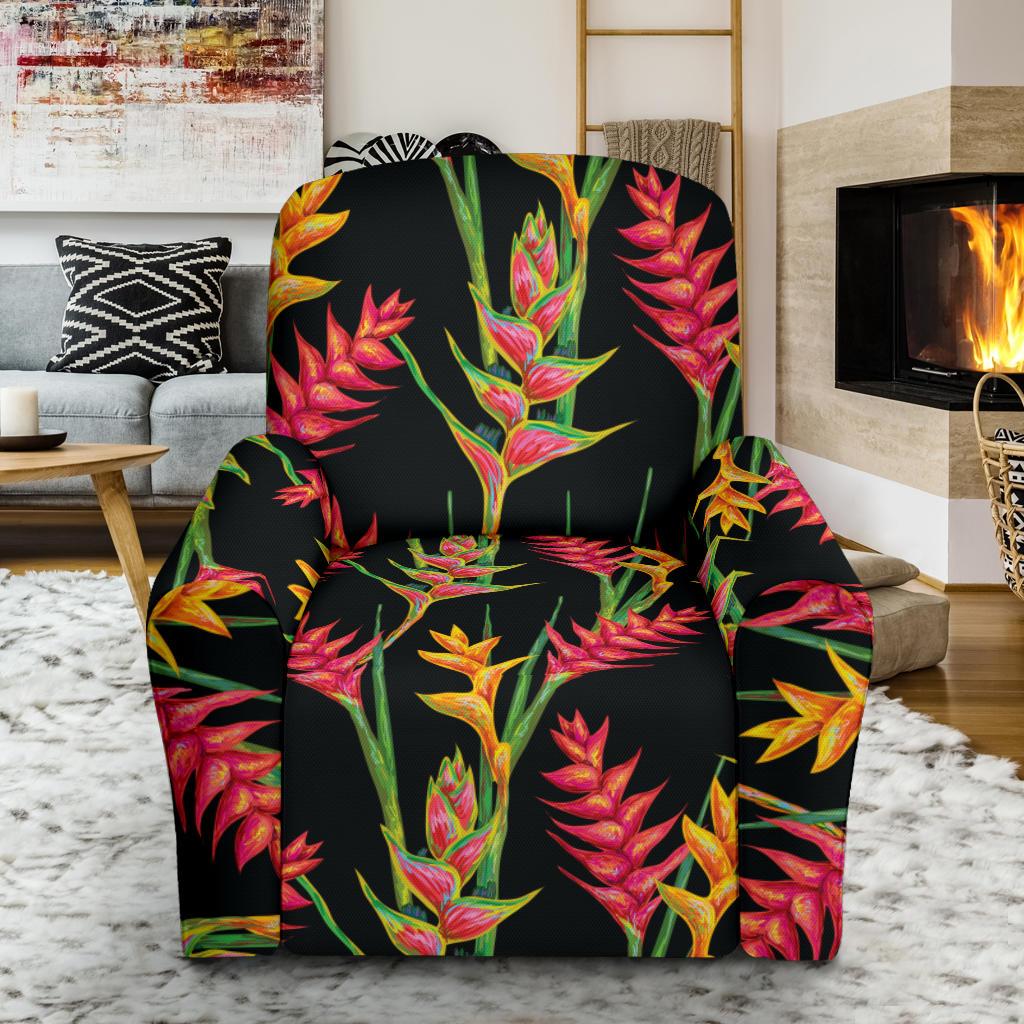 Heliconia Pattern Print Design HL01 Recliner Slipcover-JORJUNE.COM