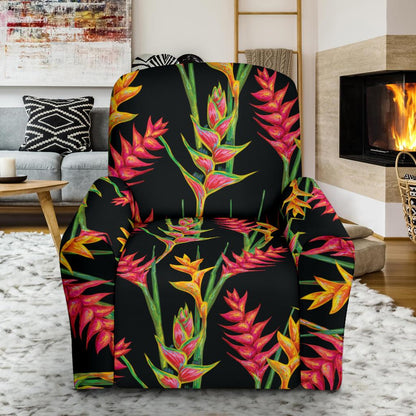 Heliconia Pattern Print Design HL01 Recliner Slipcover-JORJUNE.COM