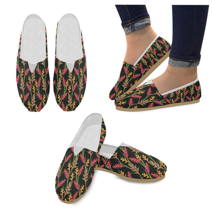 Heliconia Pattern Print Design HL01 Women Casual Shoes-JorJune.com