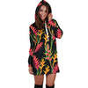 Heliconia Pattern Print Design HL01 Women Hoodie Dress