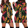 Heliconia Pattern Print Design HL01 Women Hoodie Dress