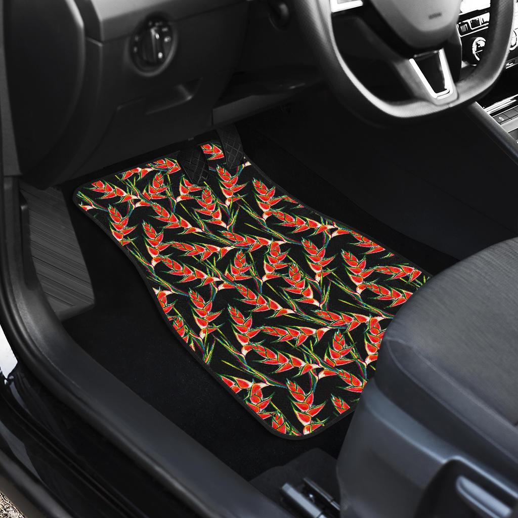 Heliconia Pattern Print Design HL010 Car Floor Mats-JorJune