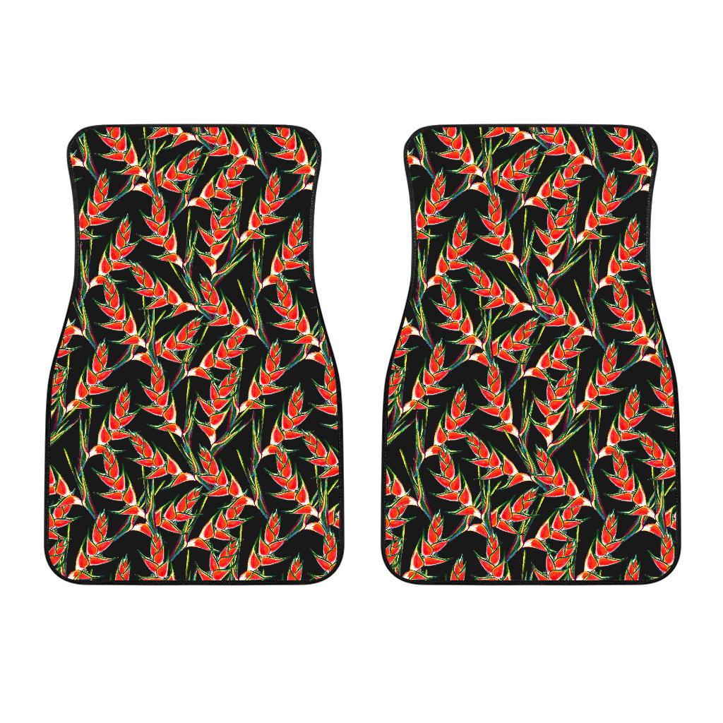 Heliconia Pattern Print Design HL010 Car Floor Mats-JorJune