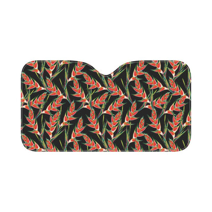 Heliconia Pattern Print Design HL010 Car Sun Shade-JorJune