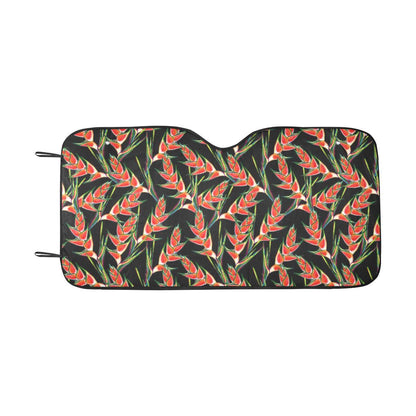 Heliconia Pattern Print Design HL010 Car Sun Shade-JorJune