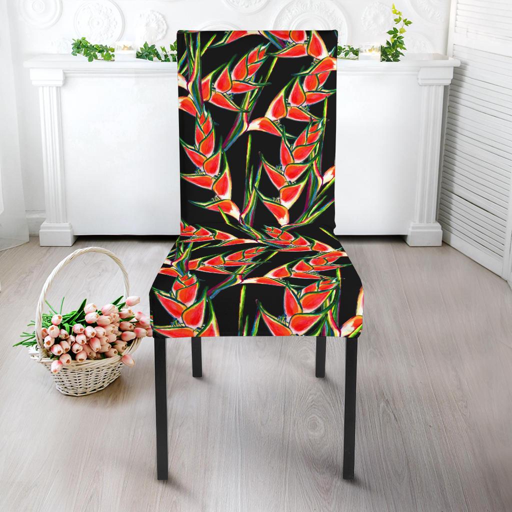 Heliconia Pattern Print Design HL010 Dining Chair Slipcover-JORJUNE.COM