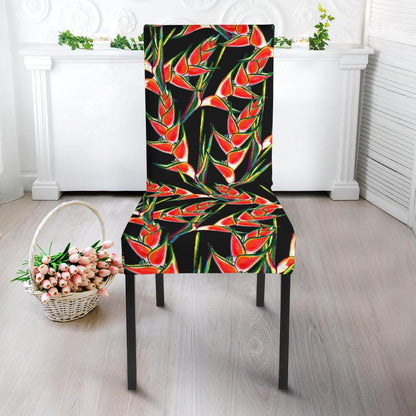 Heliconia Pattern Print Design HL010 Dining Chair Slipcover-JORJUNE.COM