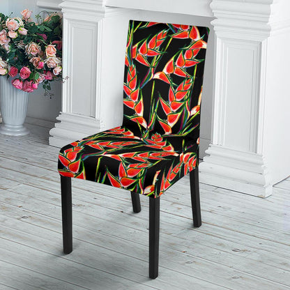 Heliconia Pattern Print Design HL010 Dining Chair Slipcover-JORJUNE.COM