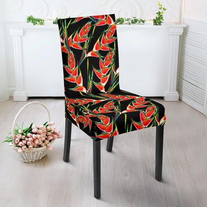 Heliconia Pattern Print Design HL010 Dining Chair Slipcover-JORJUNE.COM