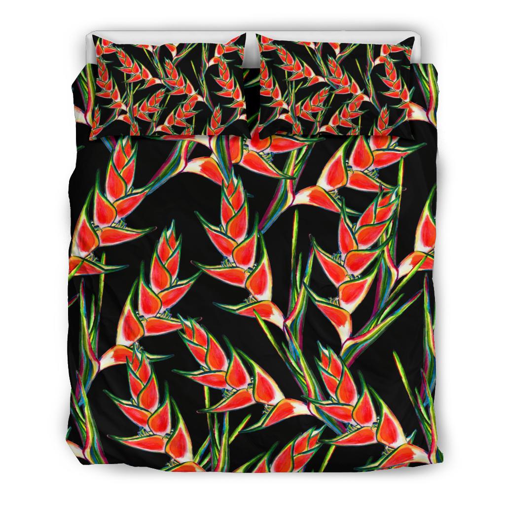 Heliconia Pattern Print Design HL010 Duvet Cover Bedding Set-JORJUNE.COM