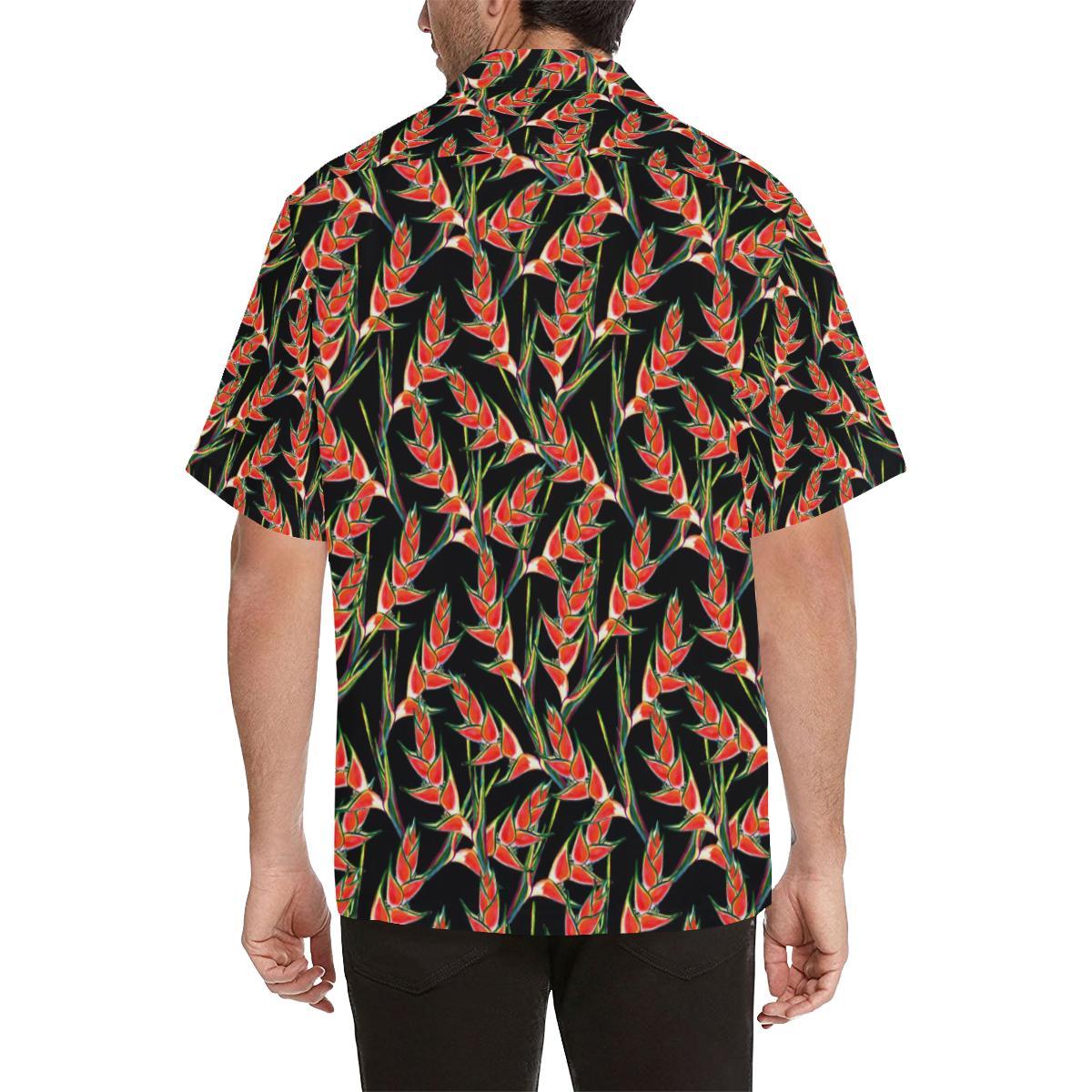 Heliconia Pattern Print Design HL010 Men Hawaiian Shirt-JorJune