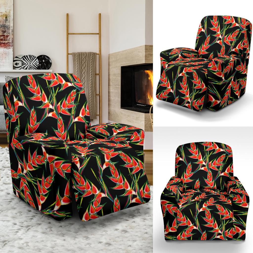 Heliconia Pattern Print Design HL010 Recliner Slipcover-JORJUNE.COM