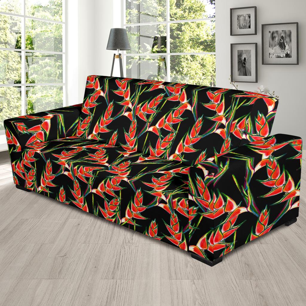 Heliconia Pattern Print Design HL010 Sofa Slipcover-JORJUNE.COM