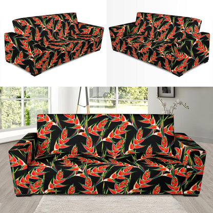 Heliconia Pattern Print Design HL010 Sofa Slipcover-JORJUNE.COM