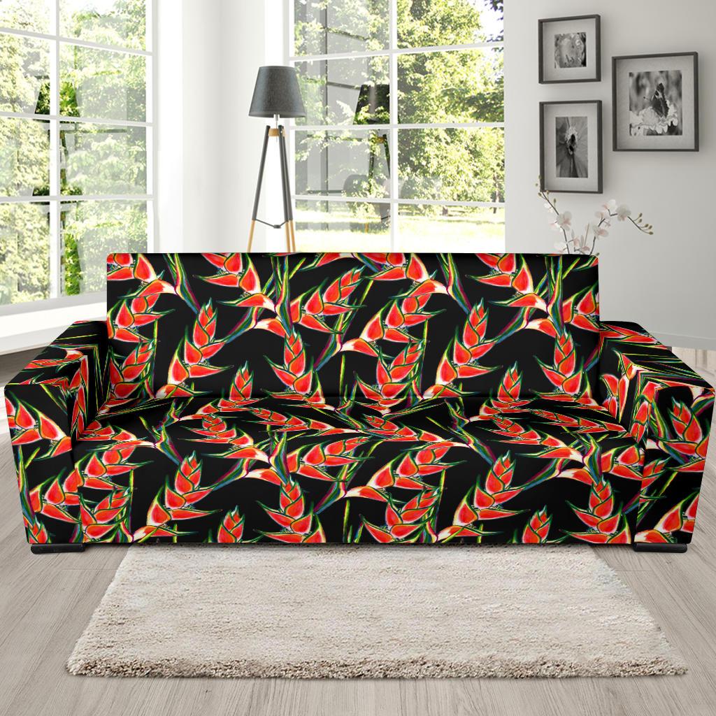 Heliconia Pattern Print Design HL010 Sofa Slipcover-JORJUNE.COM