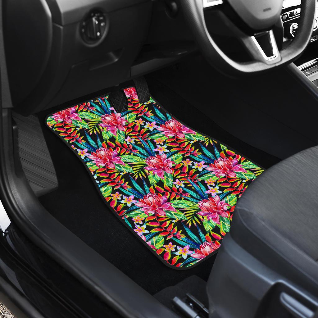 Heliconia Pattern Print Design HL02 Car Floor Mats-JorJune