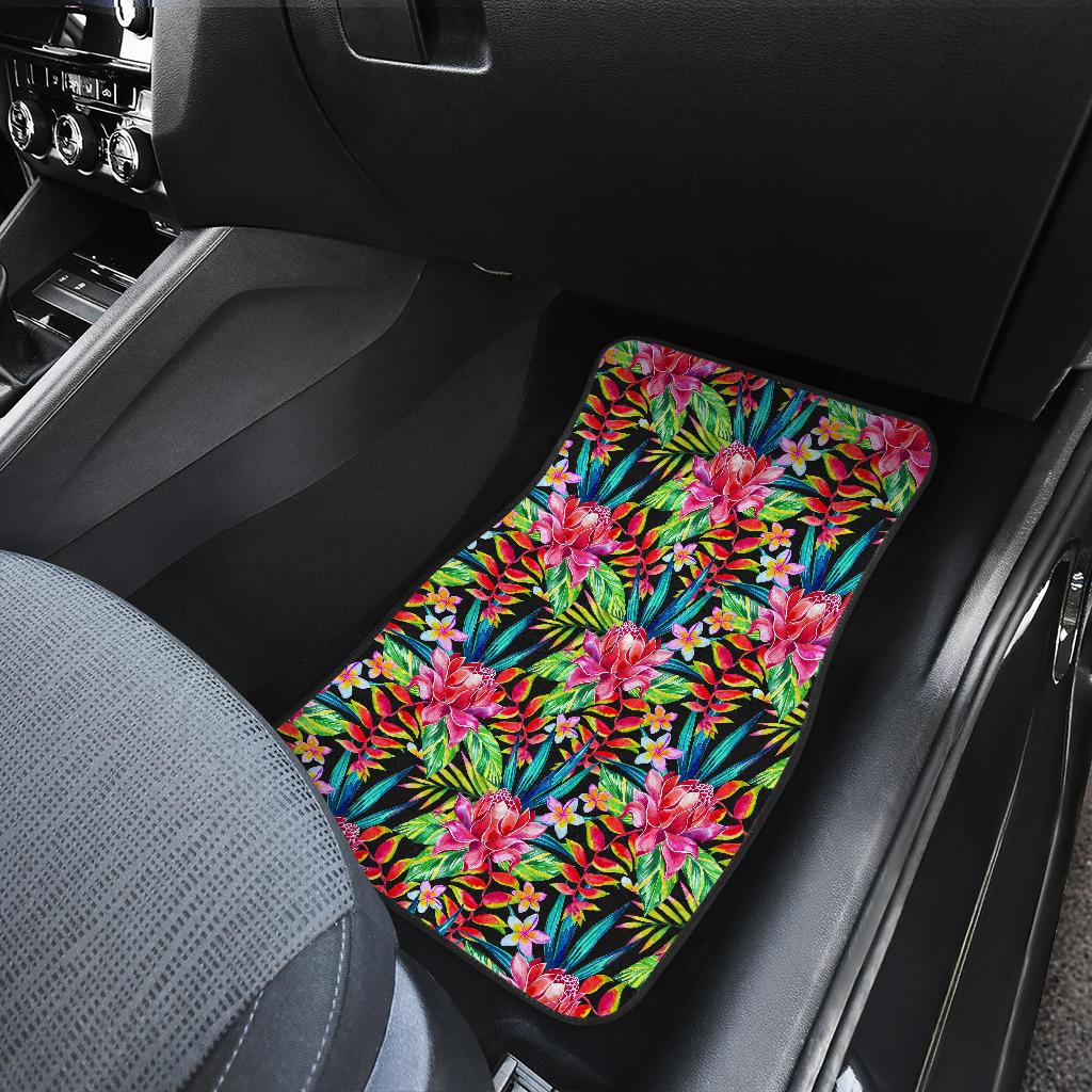 Heliconia Pattern Print Design HL02 Car Floor Mats-JorJune