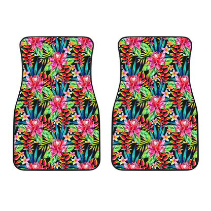 Heliconia Pattern Print Design HL02 Car Floor Mats-JorJune