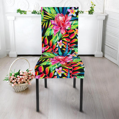Heliconia Pattern Print Design HL02 Dining Chair Slipcover-JORJUNE.COM