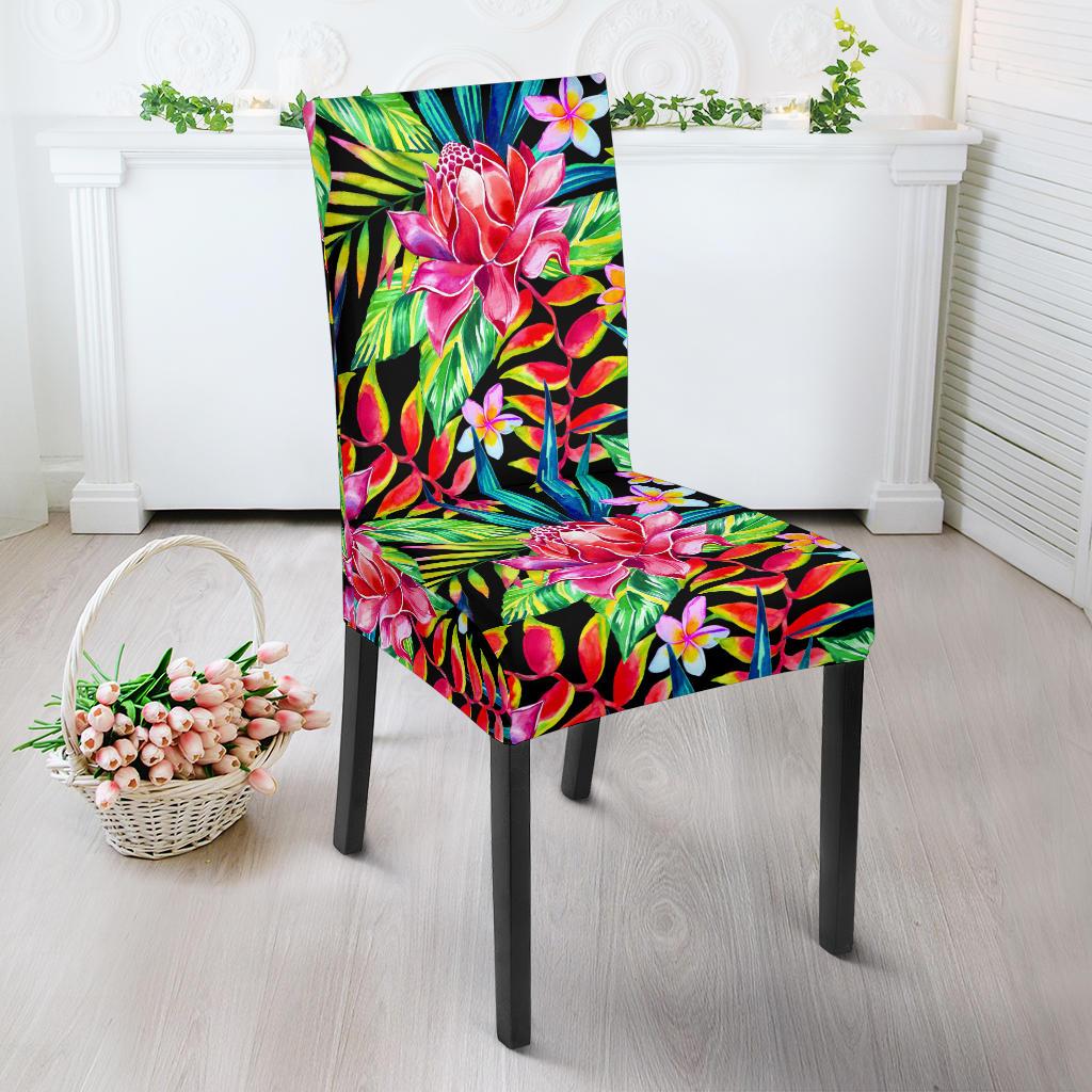Heliconia Pattern Print Design HL02 Dining Chair Slipcover-JORJUNE.COM