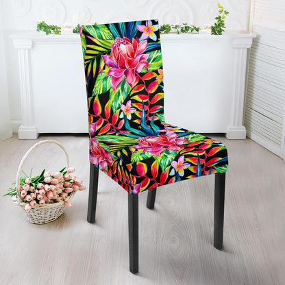 Heliconia Pattern Print Design HL02 Dining Chair Slipcover-JORJUNE.COM