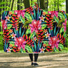 Heliconia Pattern Print Design HL02 Hooded Blanket-JORJUNE.COM