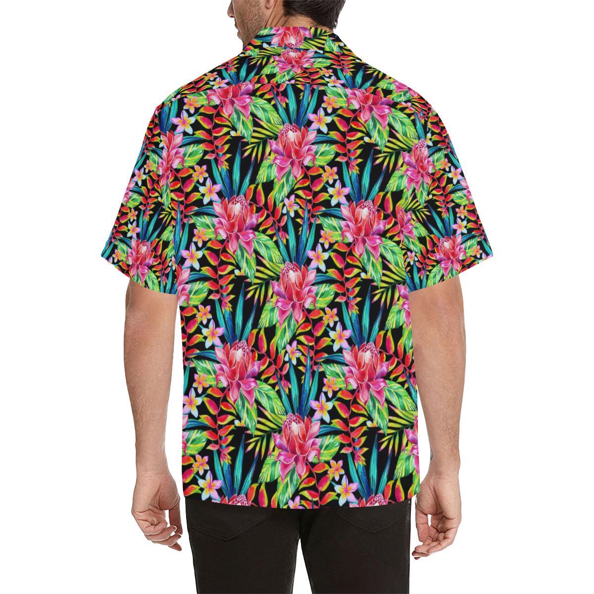 Heliconia Pattern Print Design HL02 Men Hawaiian Shirt-JorJune
