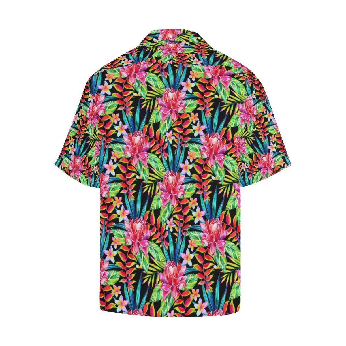 Heliconia Pattern Print Design HL02 Men Hawaiian Shirt-JorJune