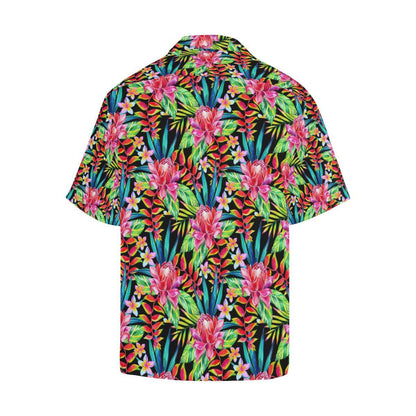 Heliconia Pattern Print Design HL02 Men Hawaiian Shirt-JorJune