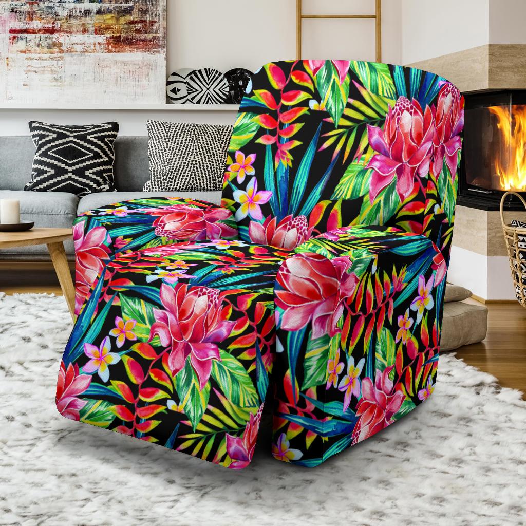 Heliconia Pattern Print Design HL02 Recliner Slipcover-JORJUNE.COM