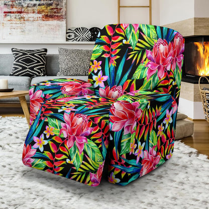 Heliconia Pattern Print Design HL02 Recliner Slipcover-JORJUNE.COM