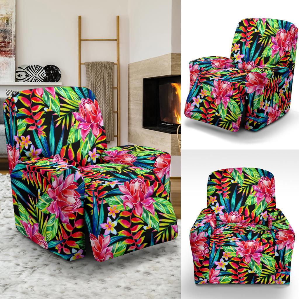 Heliconia Pattern Print Design HL02 Recliner Slipcover-JORJUNE.COM