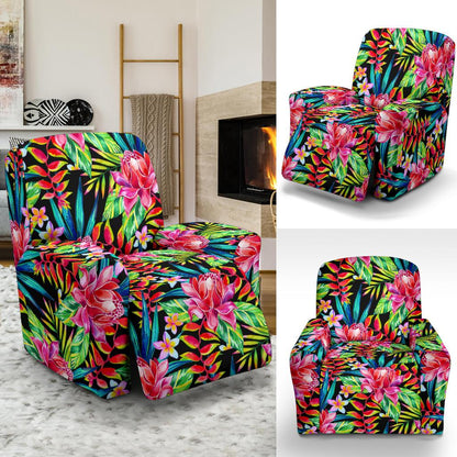 Heliconia Pattern Print Design HL02 Recliner Slipcover-JORJUNE.COM
