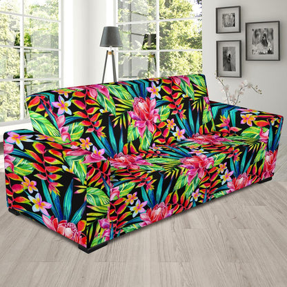 Heliconia Pattern Print Design HL02 Sofa Slipcover-JORJUNE.COM