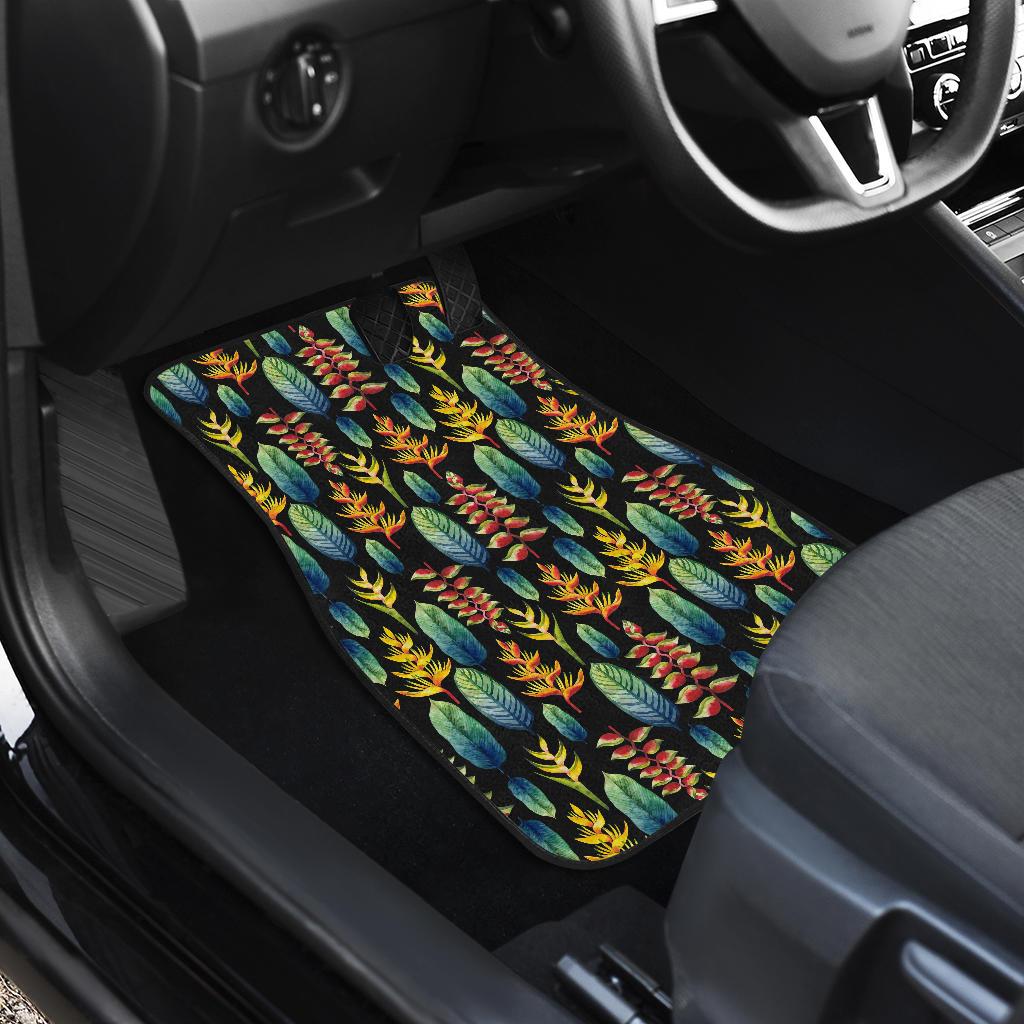 Heliconia Pattern Print Design HL03 Car Floor Mats-JorJune