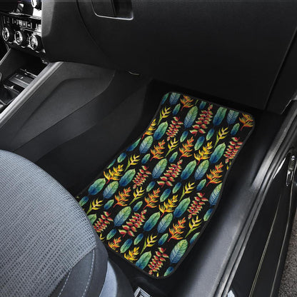Heliconia Pattern Print Design HL03 Car Floor Mats-JorJune