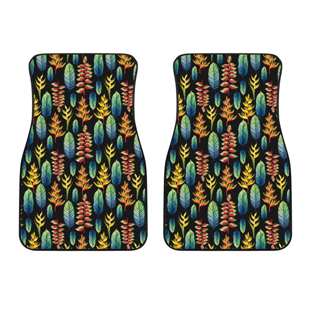 Heliconia Pattern Print Design HL03 Car Floor Mats-JorJune