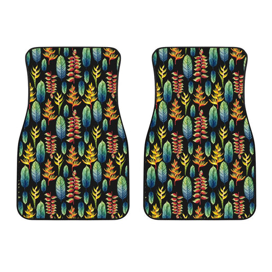 Heliconia Pattern Print Design HL03 Car Floor Mats-JorJune