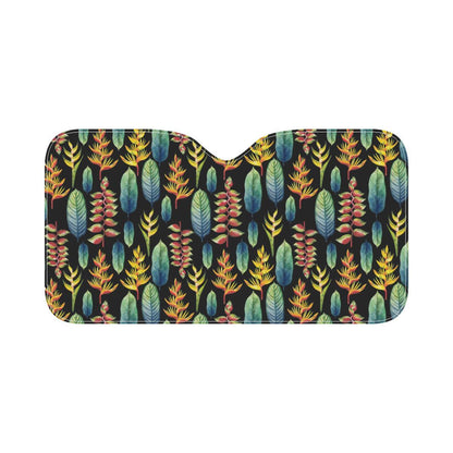 Heliconia Pattern Print Design HL03 Car Sun Shade-JorJune