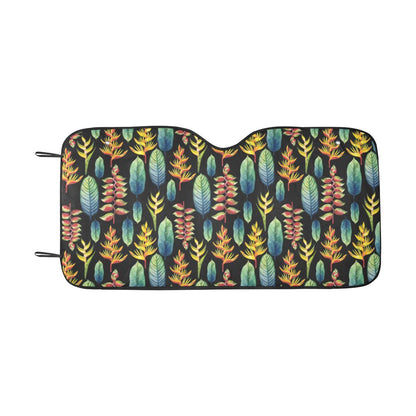 Heliconia Pattern Print Design HL03 Car Sun Shade-JorJune