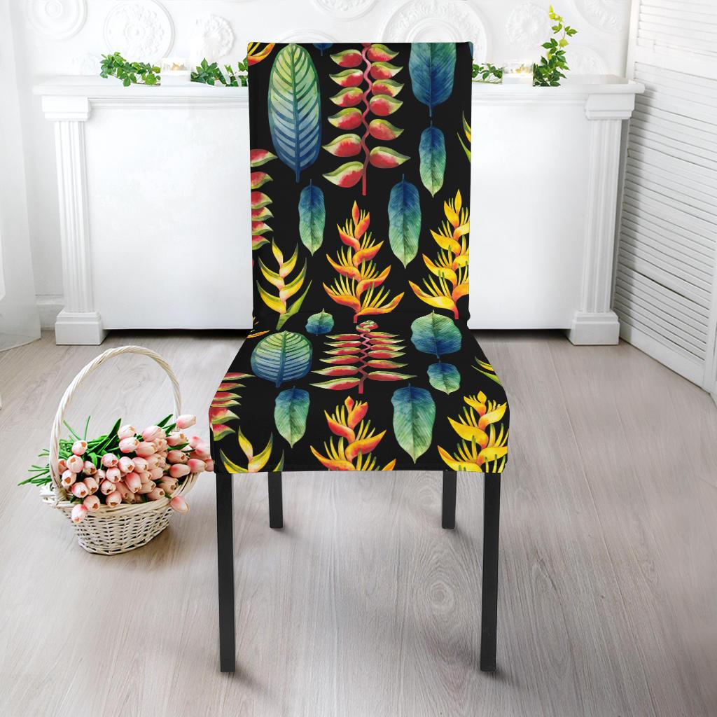 Heliconia Pattern Print Design HL03 Dining Chair Slipcover-JORJUNE.COM