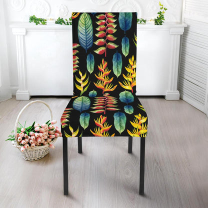 Heliconia Pattern Print Design HL03 Dining Chair Slipcover-JORJUNE.COM