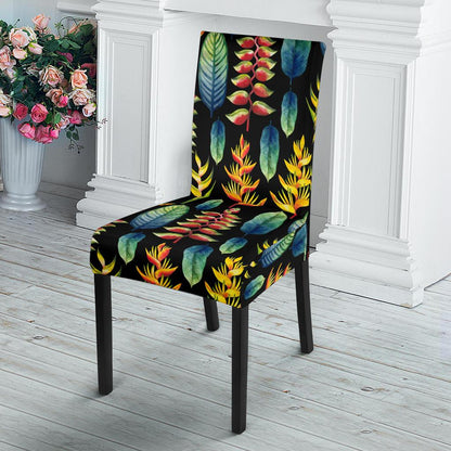 Heliconia Pattern Print Design HL03 Dining Chair Slipcover-JORJUNE.COM