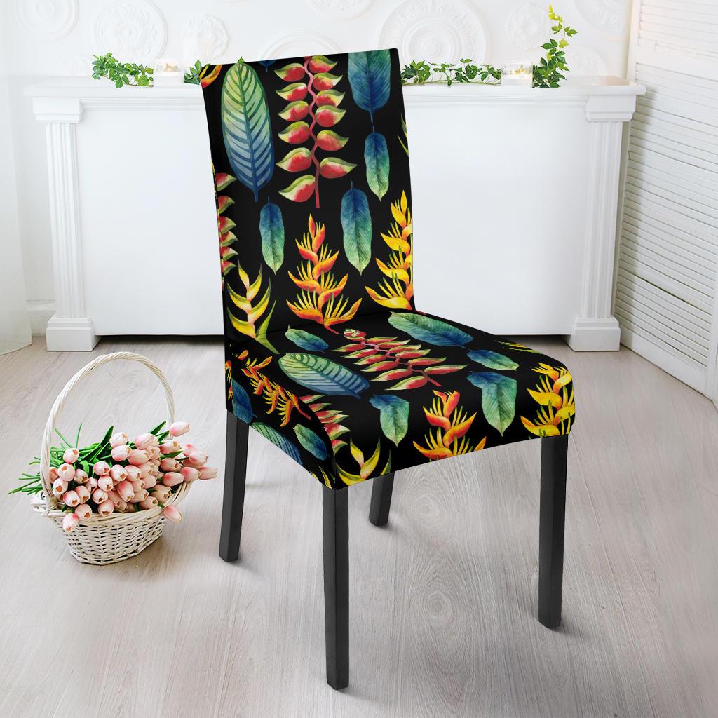 Heliconia Pattern Print Design HL03 Dining Chair Slipcover-JORJUNE.COM