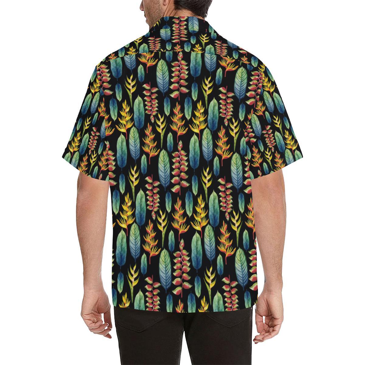 Heliconia Pattern Print Design HL03 Men Hawaiian Shirt-JorJune
