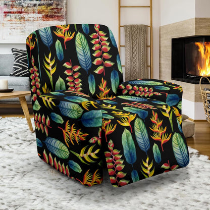 Heliconia Pattern Print Design HL03 Recliner Slipcover-JORJUNE.COM