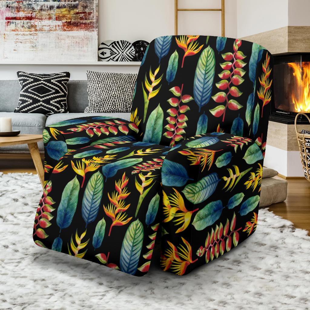 Heliconia Pattern Print Design HL03 Recliner Slipcover-JORJUNE.COM