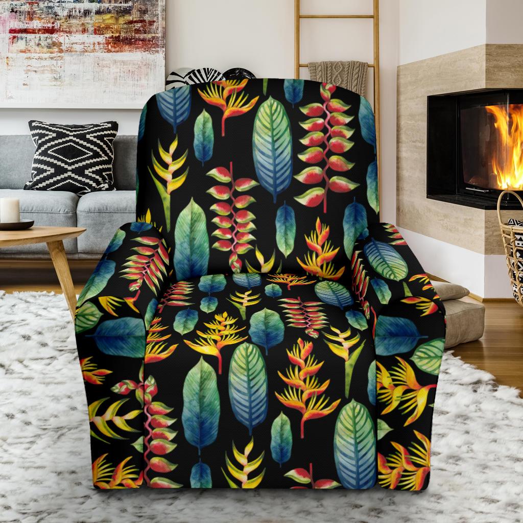 Heliconia Pattern Print Design HL03 Recliner Slipcover-JORJUNE.COM